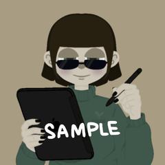 【サンプル】SNSアイコンイラスト