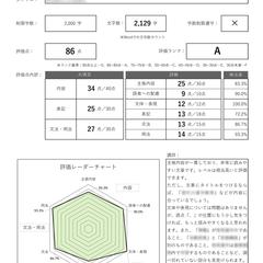 ライティング技能／評価票サンプル