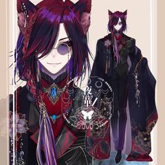デザイン+LIVE2D用パーツ分けイラスト