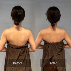 肩こり、背中シルエットの変化