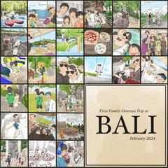 旅行コラージュイラスト