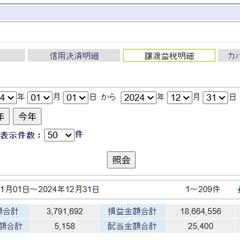 株式投資２０２４年の利益金額