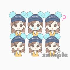 SNS用アイコン、イラスト