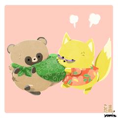 たぬきときつね