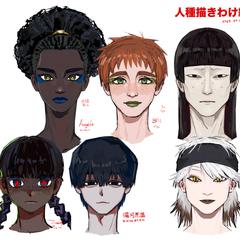 【キャラクター作成参考】OC/練習/落書き/描きわけ/リアル