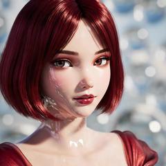 ガラスの少女のメイクアップ