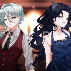 花柳りあさま淡井月さま　歌ってみた動画イラスト