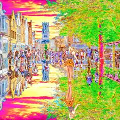 鏡面反射の異次元風景