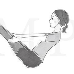 筋トレをしている女性のイラスト