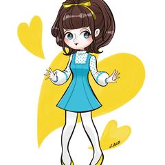 レトロ海外風フルカラーイラスト