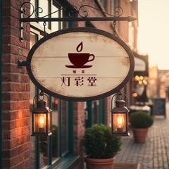 レトロな喫茶店のロゴデザイン