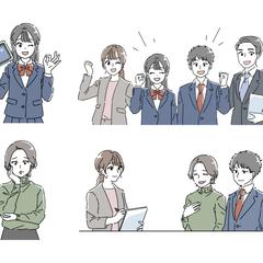 サンプル②｜学生向け人物イラスト