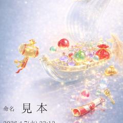 【命名書】祝福の宝船｜ガラスの宝尽くし