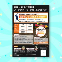 ノーススターベースボールアカデミー様広告チラシ