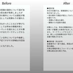 「会議議事録の整文・要約サンプル」