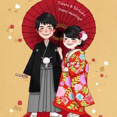結婚祝いのイラスト