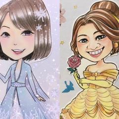 送別会の寄せ書き似顔絵