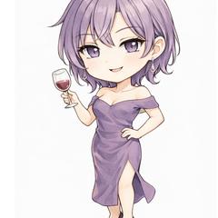 大人っぽいミニキャライラスト
