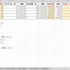 日程管理表