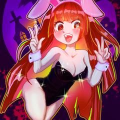 ハロウィーンのバニーガール