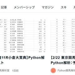 Pythonによるデータ抽出作成