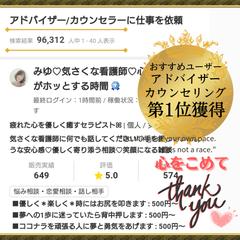 カウンセリング部門おすすめユーザー1位ありがとうございます