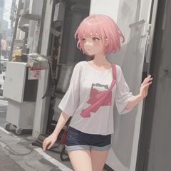 都会をふらつく少女