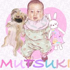 K様 赤ちゃん/わんちゃん 愛犬 ぬいぐるみ 似顔絵制作