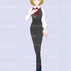キャラ立ち絵厚塗り風サンプル