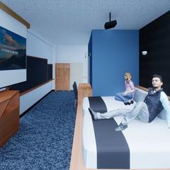 宿泊施設の改装工事用に作成した内観３Dパース