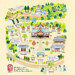 神社のMAPイラスト