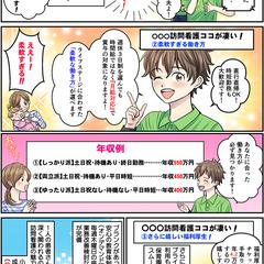 【制作実績】求人用 2ページカラー広告漫画