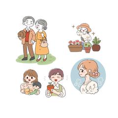 人物イラストのサンプル