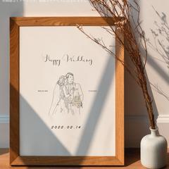 手描きの結婚式ウェルカムボード