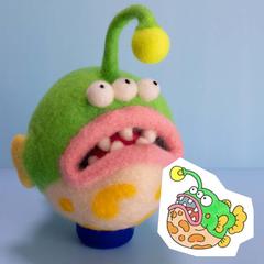 イラストの羊毛フェルト人形化