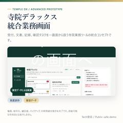 寺院業務統合画面の高度試作