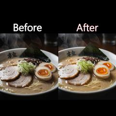 豚骨ラーメンの色調調整