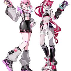 がんばるぅ子様＆クレイジー・オリー様歌ってみたイラスト