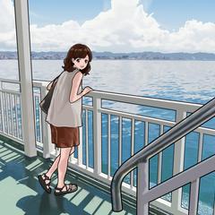 船の上から