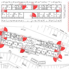 電気設備工事のカメラ配置図