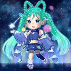 星空モチーフのSD・ミニキャライラスト