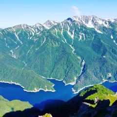 裏銀座から見る立山連峰と黒部ダム