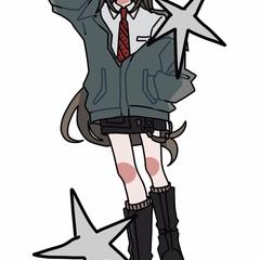女の子の全身イラスト　ストリートファッション