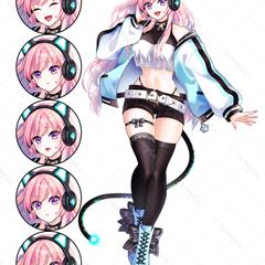 Vtuber想定女の子（創作）立ち絵