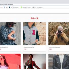 ECサイト　ホーム画面