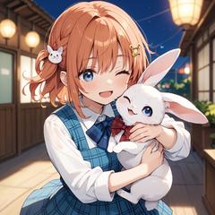 夜風と微笑みのうさぎ日和