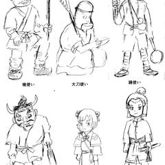 中国武侠シリーズ挿絵用キャラ設定