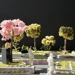 樹木葬の模型作り