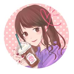 惹き寄せアイコンサンプル/ドリンクを持つ女性