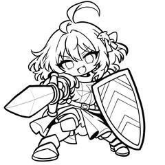 SDキャラの線画｜制作工程